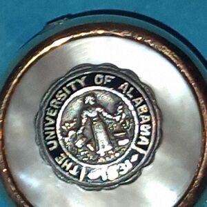 Vintage, University of Alabama Gold & mother of pearl Locket
